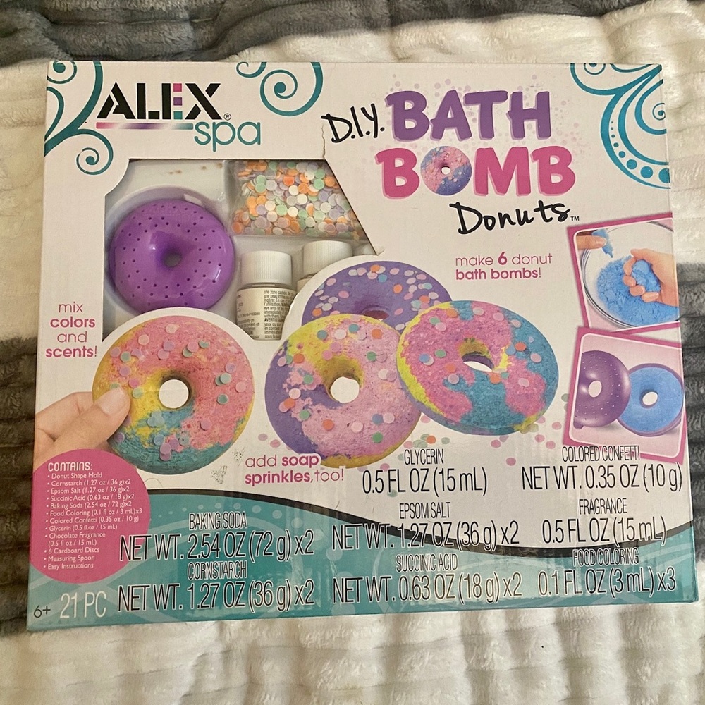 ALEX Spa D.I.Y. Bath Bomb Donut Kit NEW